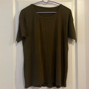 Madewell pima cotton t-shirt. Large. Olive green.